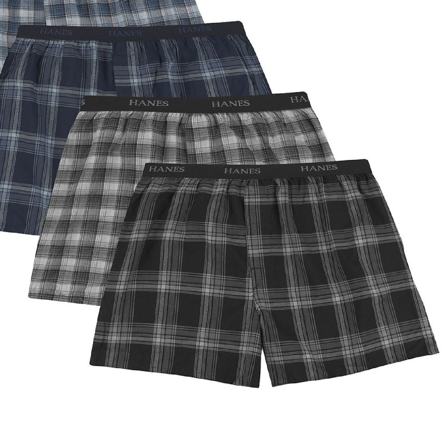 Pacote com 4 cuecas boxer Hanes masculinas + 1 par extra bônus, tamanhos variados, pequeno
