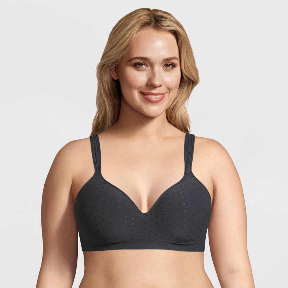 Sutiã sem aro de espuma feminino Beauty by Bali B540 - Black Dot 42DD