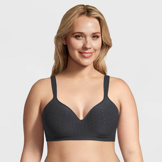 Sutiã sem aro de espuma feminino Beauty by Bali B540 - Black Dot 42DD