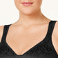 Sutiã sem fio Playtex Ultimate Lift and Support feminino, preto, tamanho 40D