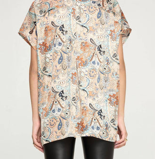 Adrienne - Paisley V-neck Top