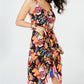 Vestido feminino Thalia Sodi com cinto e bainha em lenço, tamanho grande