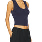 Enza Costa - Cropped Fitted U Tank Top