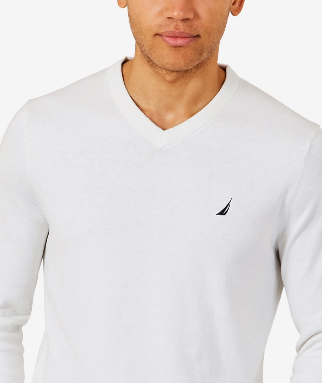 Suéter Nautica Masculino Navtech Performance Classic Fit com Gola V Macia e Tamanho XX-G