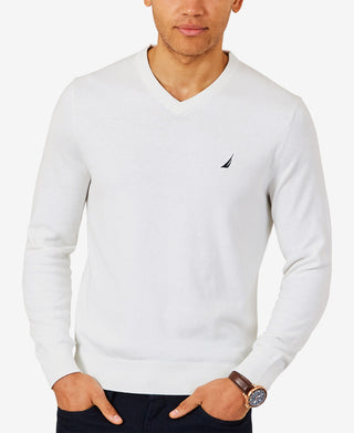 Suéter Nautica Masculino Navtech Performance Classic Fit com Gola V Macia e Tamanho XX-G