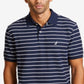 Camisa polo masculina listrada Nautica, azul, tamanho XX-G