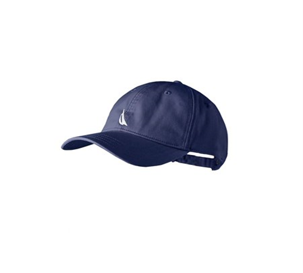 Boné de beisebol ajustável de algodão com logotipo clássico masculino Nautica, tamanho azul regular