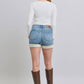 Judy Blue - High Waisted Tummy Control Shearling Cuff Shorts