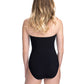 Profile By Gottex - Lace Up Shirred Front Strapless One Piece Swimsuit