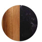 Creative Gifts International - Set Of 4 Marble and Acacia Wood Round Coasters