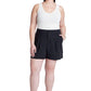 ELOQUII Women's Plus Size The Fluid Crepe Short - 14, Black Onyx