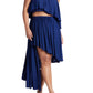 ELOQUII Women's Plus Size Cascading Asym Skirt - 14, Ocean Cavern