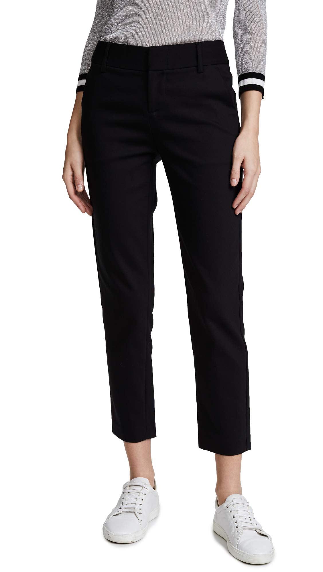 alice + olivia Women's Stacey Slim Pants, Black, 8