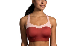 Brooks Dare Racerback High Impact Sports Bra - Rosewood Flamingo 36DD