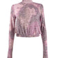 love, FiRE Juniors' Plush Tie Dye Turtleneck Top (M, Plum Lilac)