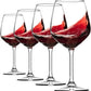 Taças de vinho tinto italiano - 18 onças - Taça de vinho transparente (conjunto de 4) 