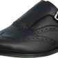 Florsheim Mens Jetson Wingtip Monk Strap Black Slip-On - 12 D