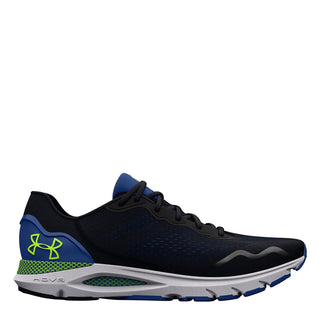 Tênis de corrida Under Armour HOVR Sonic 6 masculino - Preto/Azul Mirage/Lima Surge