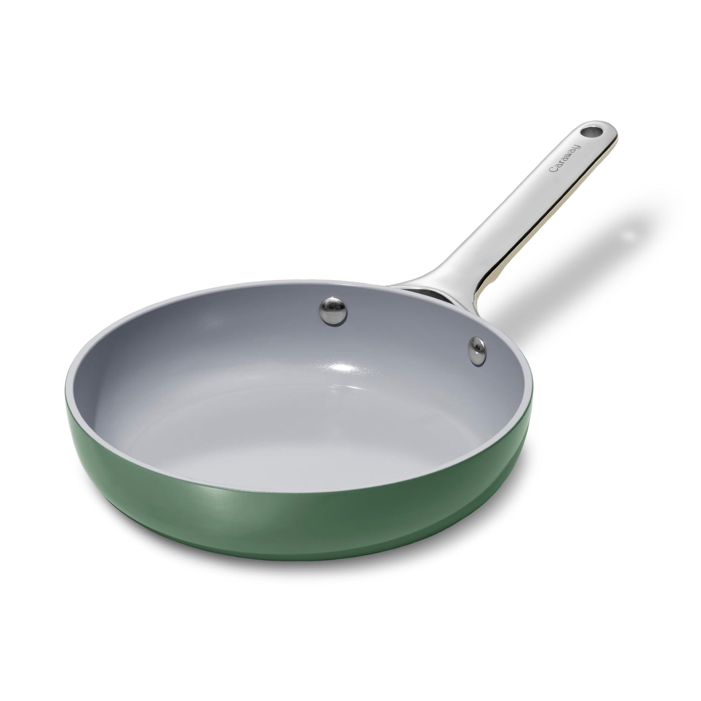 Caraway Nonstick Ceramic Mini Fry Pan 105 qt 8  Non Toxic PTFE  PFOA Free  Oven Safe  Compatible with All Stovetops Gas Electric  Induction  Sage