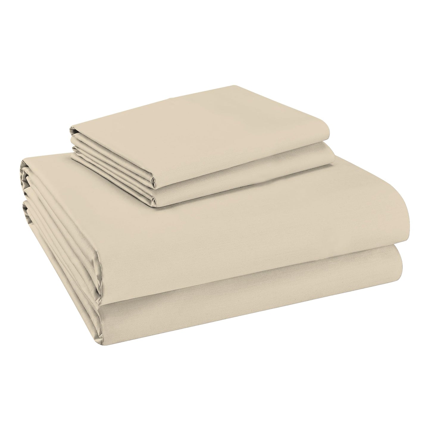 Purity Home King Size Ivory Bed Sheet Set  Deep Pocket Cooling Cotton Sheets