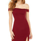 Sequin Hearts Womens Juniors Crepe Off-The-Shoulder Scuba Dress Red 11