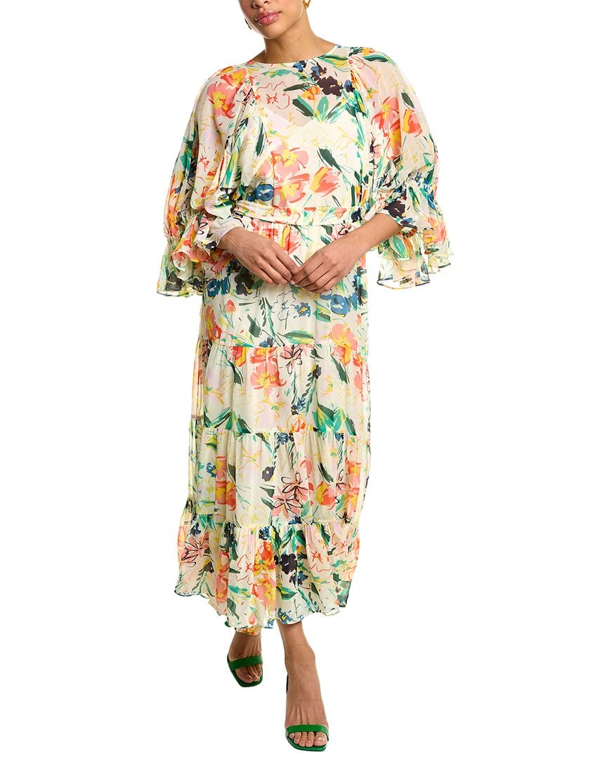 Ted Baker Womens Balloon Sleeve Maxi Dress, 1, White