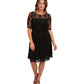 Kiyonna Women's Plus Size Luna Lace Dress, Black Noir 4X