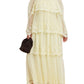 ELOQUII Women's Plus Size Tiered Lace Maxi Dress - 18, Flan