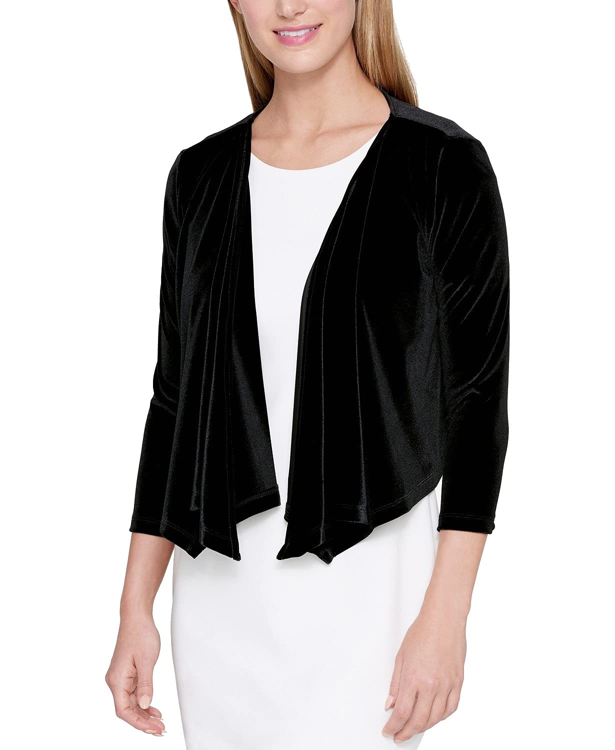 Tommy Hilfiger Jet Womens Small Velvet Cardigan Sweater Black S