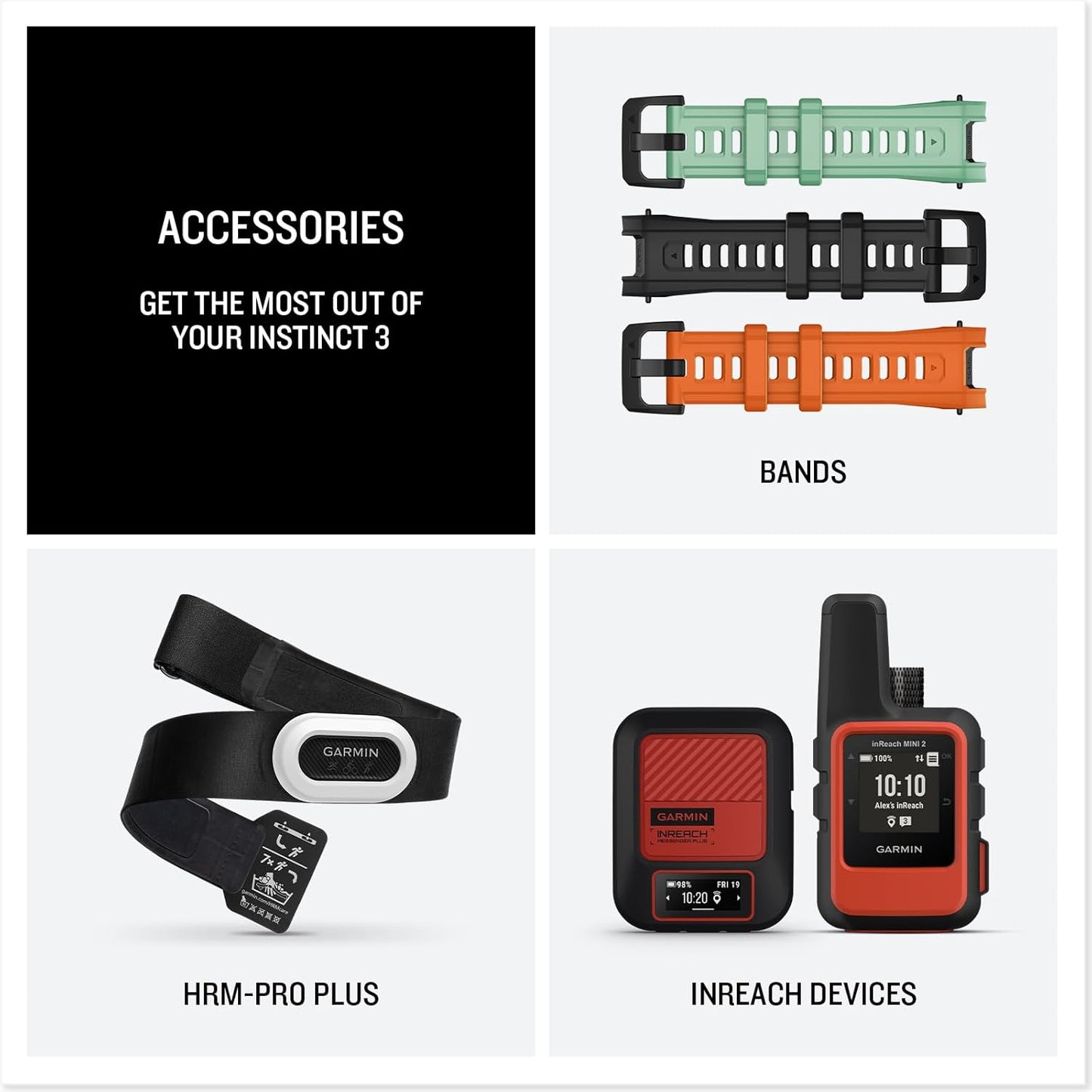 Garmin - Instinct 3 Solar GPS Smartwatch Fiber-reinforced Polymer