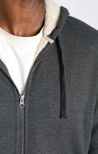 Jachs New York - Moletom com capuz waffle com forro de sherpa