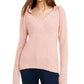 Crave Fame Juniors' Marled Fuzzy Pullover Hoodie Pink Size Extra Large