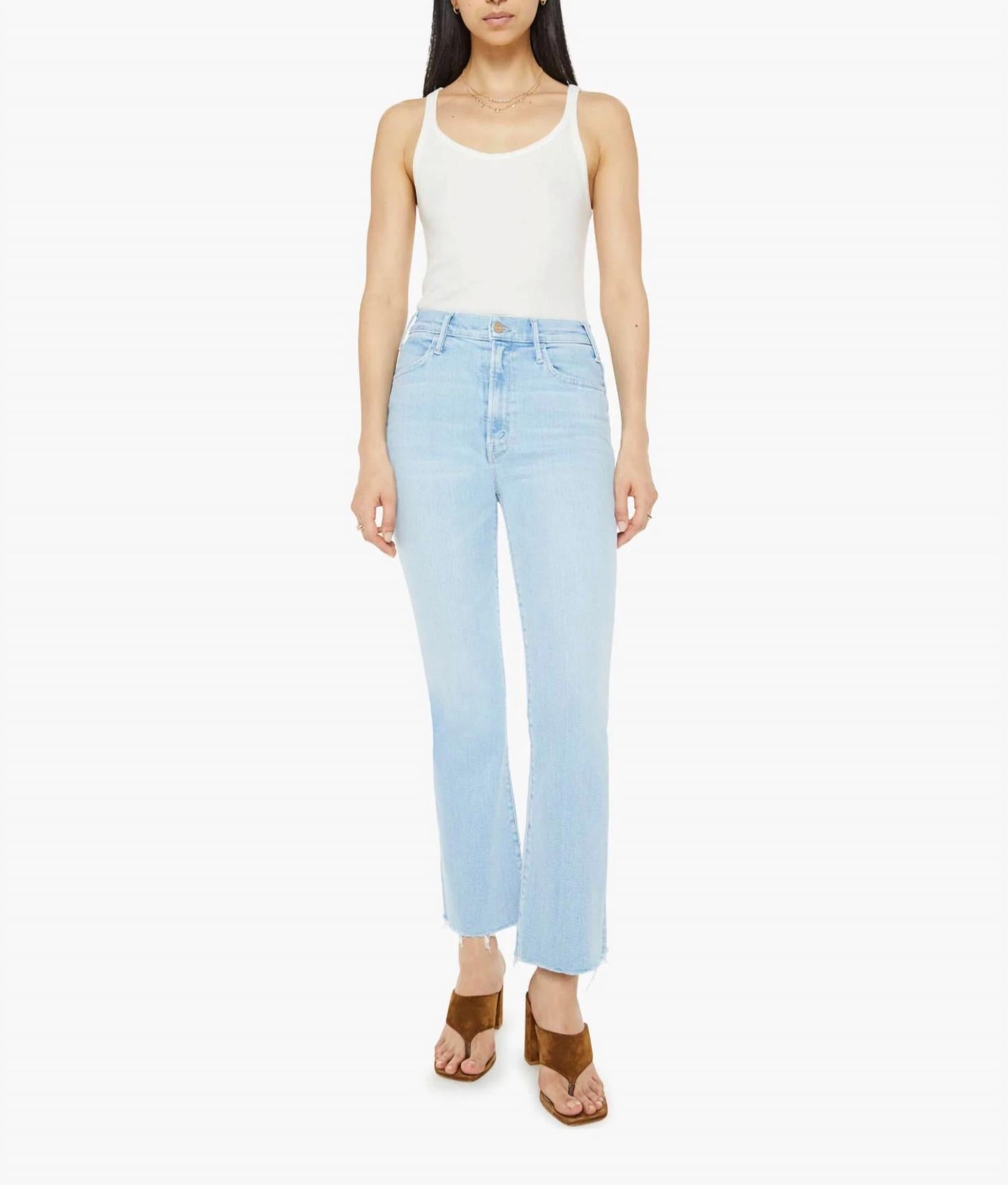 Mother - The Hustler Ankle High Rise Fray Jeans