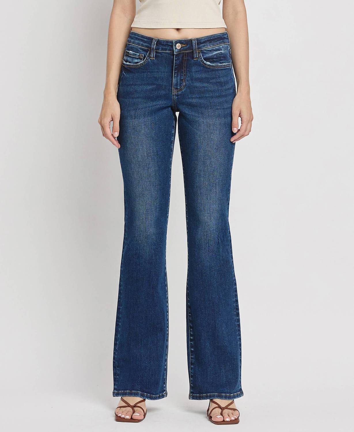 Lovervet - Mid Rise Relaxed Bootcut Jeans