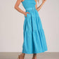 Elan - Jillian Smocked Belted Midi Dress