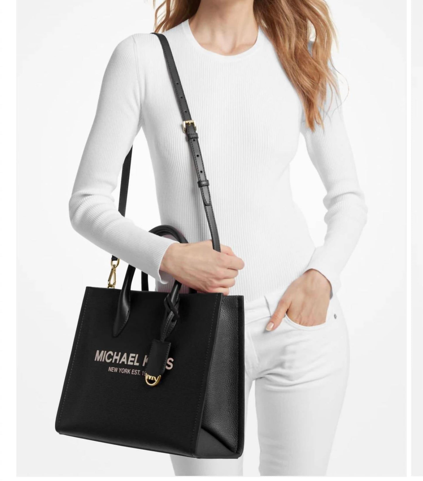 Michael Kors - Mirella Medium Pebbled Leather Tote Bag