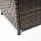 28-Inch Black Wicker Outdoor Propane Gas Fire Pit Table with Steel Top
