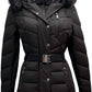 Michael Kors - Belted Faux-fur-trim Hooded Puffer Coat