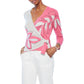 NIC+ZOE Women's Hibiscus Tie Sweater, Pink Multi, MD