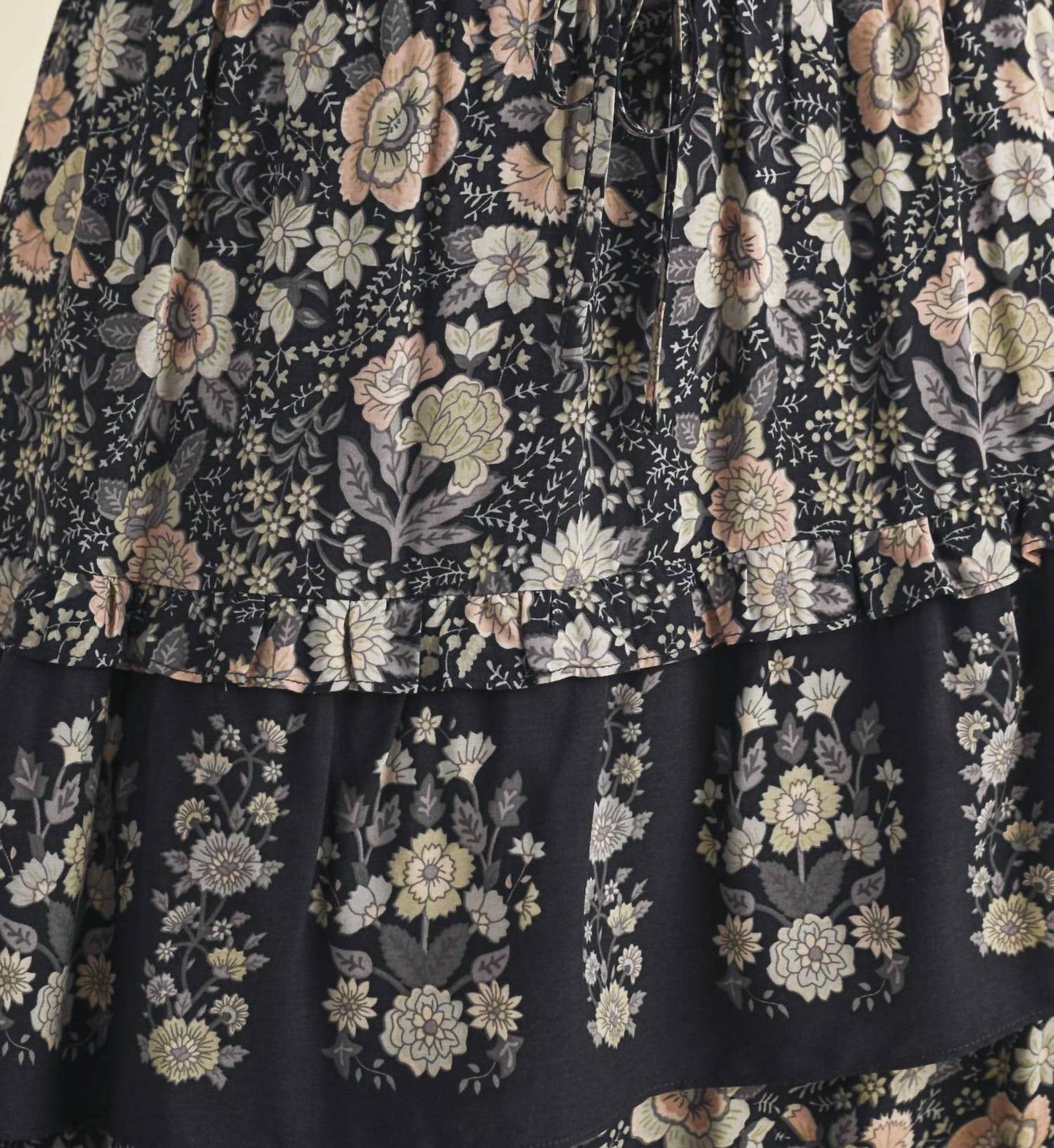&Merci - Tiered Floral Maxi Skirt