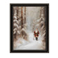 Trendy Decor 4U “Santa’s Winter Stroll” Black Framed Wall Art by Jo Moulton