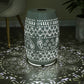 Solar Side Table with Built-in Solar Battery (White)