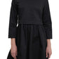 English Factory Women's Shirt Mini Dress, Black, M