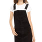 Vanilla Star Juniors' Corduroy Overalls Dress Black Size 5