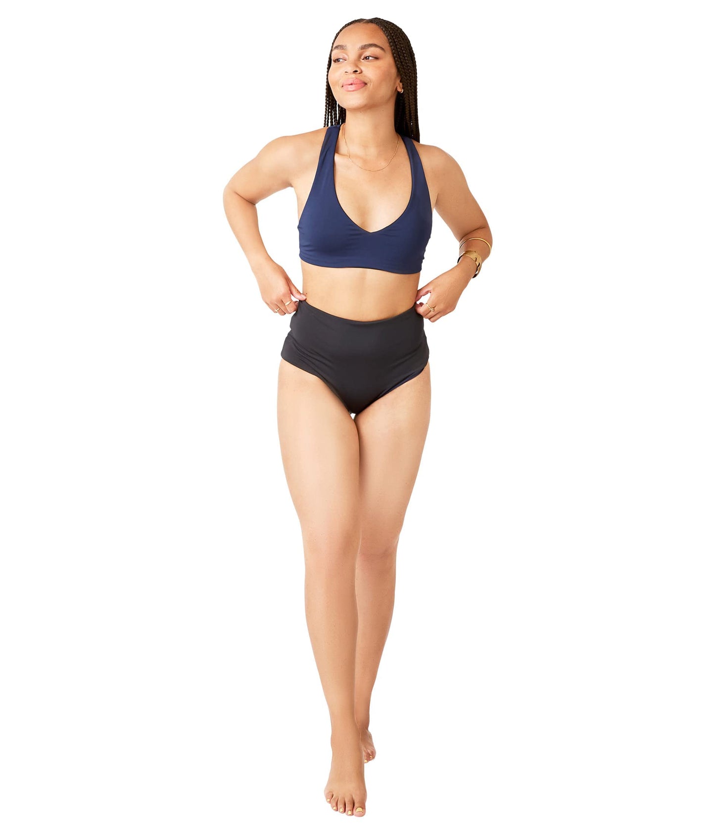Women's La Jolla Reversible Top - Large, Black/Navy