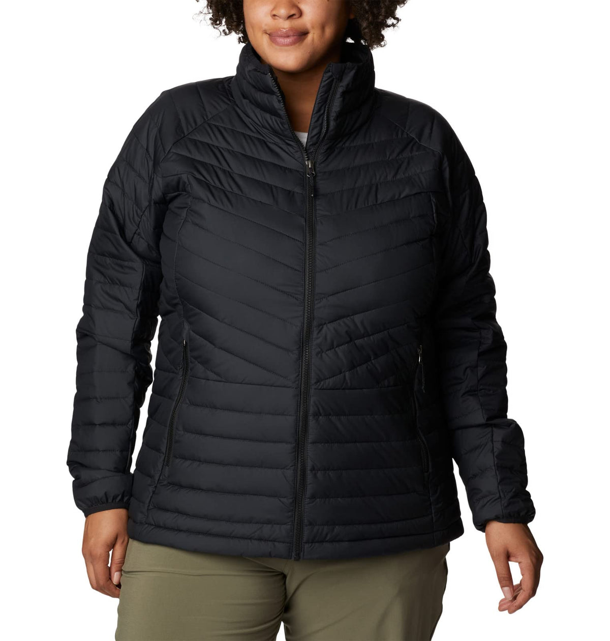 Columbia Womens Powder Lite II Full Zip Jacket Black 3X Plus