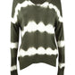 CRAVE FAME Juniors' Tie-Dyed Pullover Sweater Green Size Medium