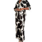 ELOQUII Women's Plus Size Printed Wide Leg Pant - 24, Cookies and Cream
