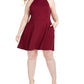 Speechless Womens Plus Juniors Halter Mini Dress Purple 18