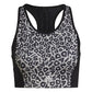 adidas x Farm Rio Women's Crop Top Sports Bra Aeroready, Black Cheetah, Medium